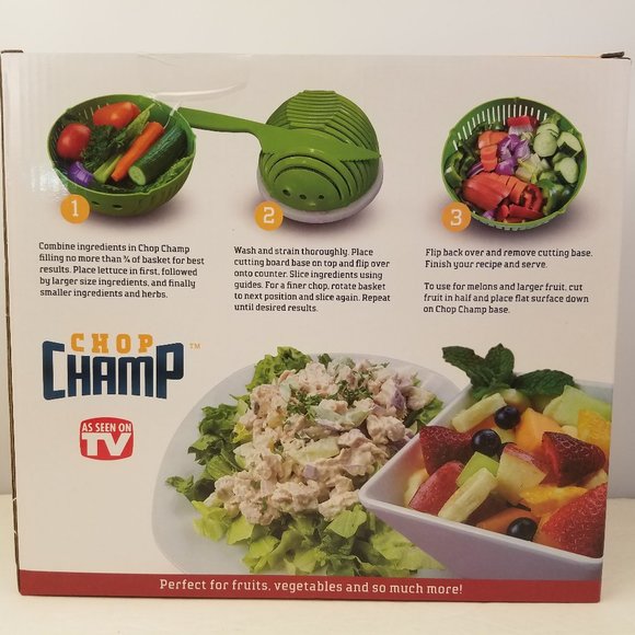 Chop Champ Quick & Easy Salad Cutter & More Includes Knife AS SEEN ON TV!🆕 - Picture 3 of 6